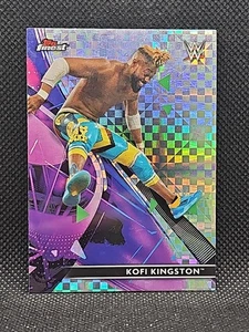 2021 TOPPS FINEST WWE X-FRACTOR #19 KOFI KINGSTON Wrestling Card Near Mint - Picture 1 of 2