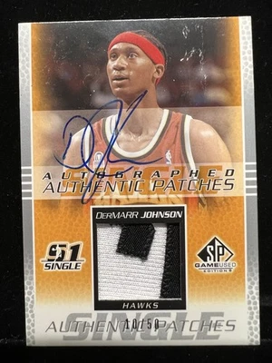 2003-04 SP Gamed Used  Authentic Patches DerMarr Johnson Autograph Auto 10/50 - Image 1 of 3
