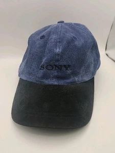 Rare 90s Promo Sony Discman Walkman Snapback Hat Vintage Leather Strap Cap - Bild 1 von 4