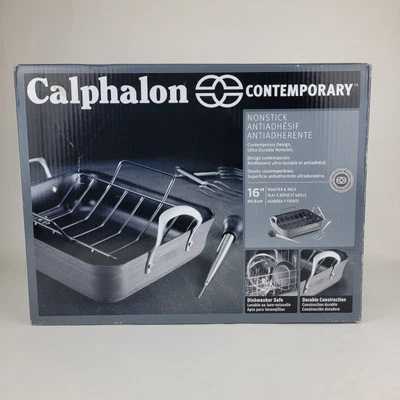 Calphalon Classic Hard-Anodized 16x13”Roasting Pan with Charcoal Gray. New - Image 1 of 4