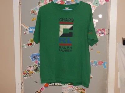 Camiseta True Vintage Chaps Ralph Lauren Para Hombre Grande Verde Desteñida Envejecida Foto 1 de 4