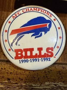 Vintage 1991-1992-1993 Buffalo Bills AFC Championship Pin 2" Round - Bild 1 von 3