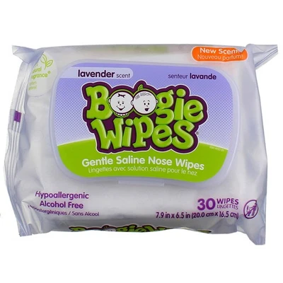 Boogie Wipes Gentle Saline Nose Wipes, Lavender, 30 Ct - Image 1 of 2