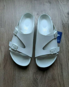 Birkenstock Zurich Exquisite All Leather Sandals Womens 6-6.5 EU 37 White - Picture 1 of 12