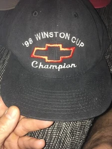 Winston Cup Champion Chevy Baseball Cap Black NWOT - Picture 1 of 4