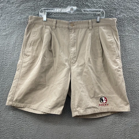 Florida State Seminoles Shorts Mens 40 (38 Actual) Brown Chino Khaki Boa Resort Cover