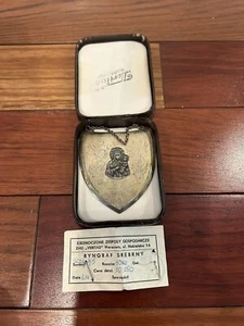 ANTIQUE POLISH RYNGRAF SREBRNY VIRGIN MARY Icon Paperwork And Box - Picture 1 of 14