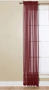 Corona Angelica Rod Pocket Panel One 59" x 63" Drape Curtain Crimson - Picture 1 of 1