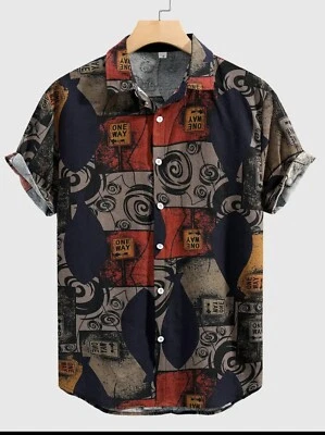 Men Clothes Fashion T Shirt Unique For Men Short Sleeve Short-sleeved  - Image 1 of 4