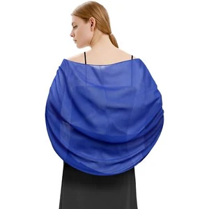 Shawls and Wraps for Evening Dresses Soft Chiffon Blue Shawl Wraps for Women ... - Picture 1 of 7