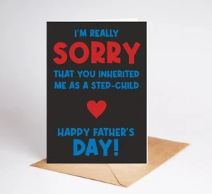 Funny Fathers Day Card Rude Card Dad Father Step Dad BC824 - Picture 1 of 3