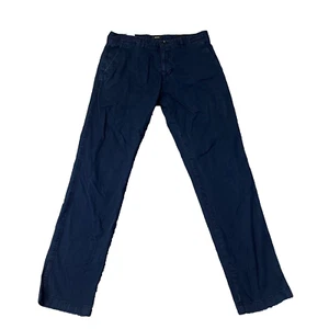 Hugo Boss Mens Chinos Straight Regular Dark Blue Wash Stretch Crigan W30 L32 - Picture 1 of 13