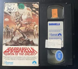 Barbarella: Queen of the Galaxy VHS 1980 Jane Fonda 1st Print Scotch Label - Picture 1 of 4