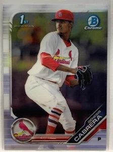 Genesis Cabrera 2019 Bowman Chrome Prospects #BCP-142 1st Bowman Cardinals - Imagen 1 de 2