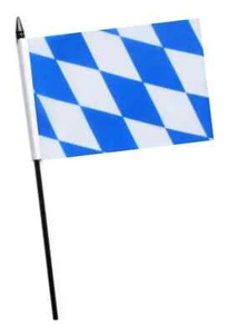 Bavaria Germany Small Hand Flag (6" x 4") - LAST FEW - Picture 1 of 1