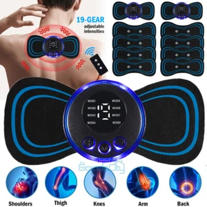 Mini masajeador eléctrico portátil EMS cuello espalda masajeador estimulador de parche de masaje cervical - Imagen 1 de 27