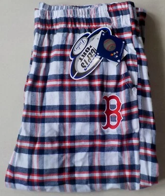 BOSTON RED SOX WOMEN'S MLB SLEEP LOUNGE PANTS PAJAMAS  M L XL NWT PLAID FLANNEL - Image 1 of 3