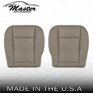 2008-2016 Fits Chrysler Town Country Bottom SOLID Beige Leather Seat Covers 2PC - Bild 1 von 10