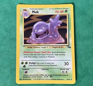 Pokemon TCG Muk Fossil 13/62 Holo Rare Nr Mint - Picture 1 of 4