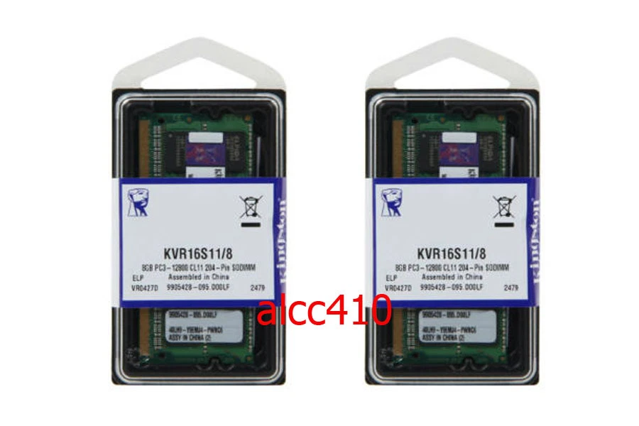 Kingston DDR3 1600MHz 16GB (2x8GB) KVR16S11/8 PC-12800 Laptop Memory 204pin - Image 1 of 1