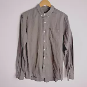 Staple Superior Iconic Mens Long Sleeve Shirt Size Large Olive Green Button Down - Picture 1 of 13