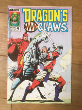 Dragon's Claws # 4 Death's Head Rear -  FN-VF 1st Print 1988 UK (Marvel Comics)