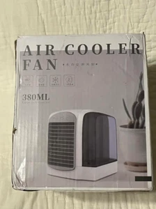 Portable Air Cooler Fan- USB Cooling Tabletop Fan with Water Reservoir-White-NIB - Picture 1 of 3