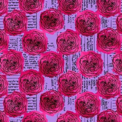 Telas Windham - Norma Rose - Ramo de cocina - Lavanda, tela por yarda Foto 1 de 4