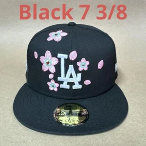 Takashi Murakami x MLB Tokyo Series New Era 59Fifty Dodgers Hat Black 7 3/8 - Picture 1 of 9