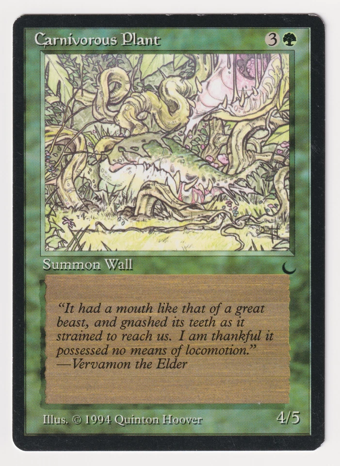 Carnivorous Plant Proof MP The Dark Artist Quinton Hoover 1994 WOTC MTG Magic AP - Image 1 of 2