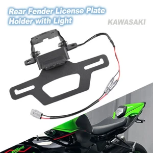 Porta matrícula guardabarros trasero con luz para Kawasaki Ninja ZX-6R ZX636 24-25 - Imagen 1 de 22