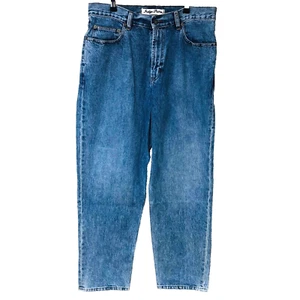 Y2K Indigo Palm Tommy Bahama Mens Jeans 34x32 VTG 34 x 31.5 Relax Leather Patch - Picture 1 of 8