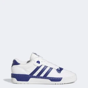Mens Adidas Rivalry Low Trainers GZ9794 White/Blue Size UK 8.5_9_10.5 - Picture 1 of 9