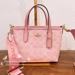 NWT COACH City Mini Tote Bag In Signature Canvas CW032 - Picture 1 of 51
