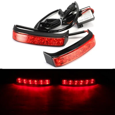 Luces giratorias LED negras para alforja para Harley Ultra Classic Ultra Limited CVO 14-20 Foto 1 de 4