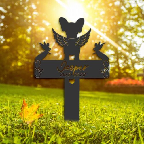 Custom Chihuahua Dog Memorial Stake Metal,Personalized Dog Loss Grave Marker