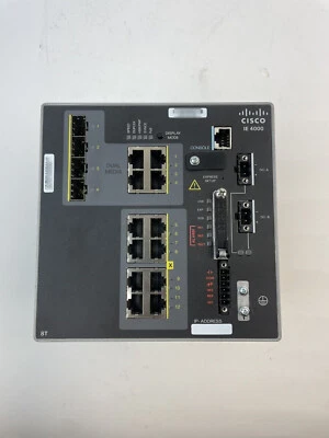 Cisco IE-4000-8T4G-E Industrial Ethernet 4000 Series 12 puertos ((LEER DESCRIPCIÓN) Foto 1 de 2