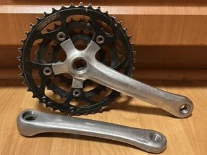 Vintage Sugino XD 175mm Crankset 42 32 22 T CSSII Square Taper 94/58 BCD 90s MTB - Picture 1 of 17