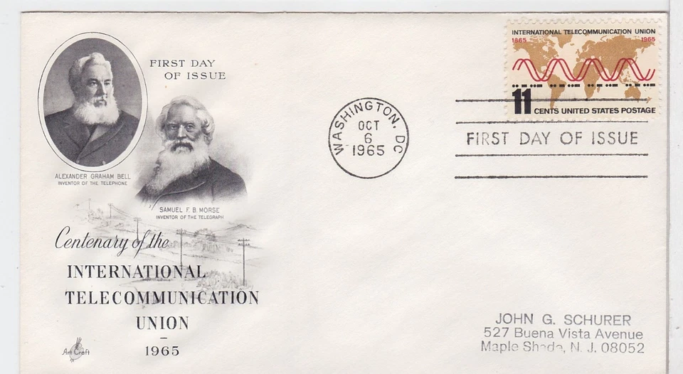 TurtlesTradingPost- International Telecomm. Union #1274- 1965- FDC Artcraft - Image 1 of 1