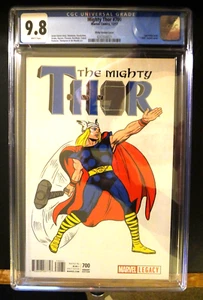 MIGHTY THOR #700 CGC 9.8 ๐จ1:50 T-SHIRT VARIANT JACK KIRBY COVER!!๐จ2017 Marvel - Picture 1 of 10