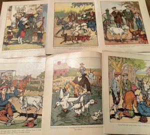 BILLY WHISKERS KIDNAPED, 6 ANTIQUE  SALVAGED (ILLUSTRATIONS ONLY) BY DEBEBIAN - Picture 1 of 5