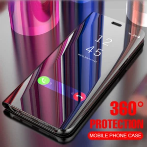 Funda para Samsung Galaxy S8 S9 Plus inteligente transparente de lujo vista espejo abatible - Imagen 1 de 15