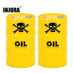 INJORA 2pcs Mini Plastic Oil Drums Decor, 1/10 Scale Accessories for RC Crawler - Picture 1 of 4