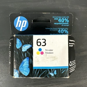 HP 63 Tri-Color Ink Cartridge Officejet Genuine Authentic OEM EXP Nov 2022 New - Picture 1 of 3