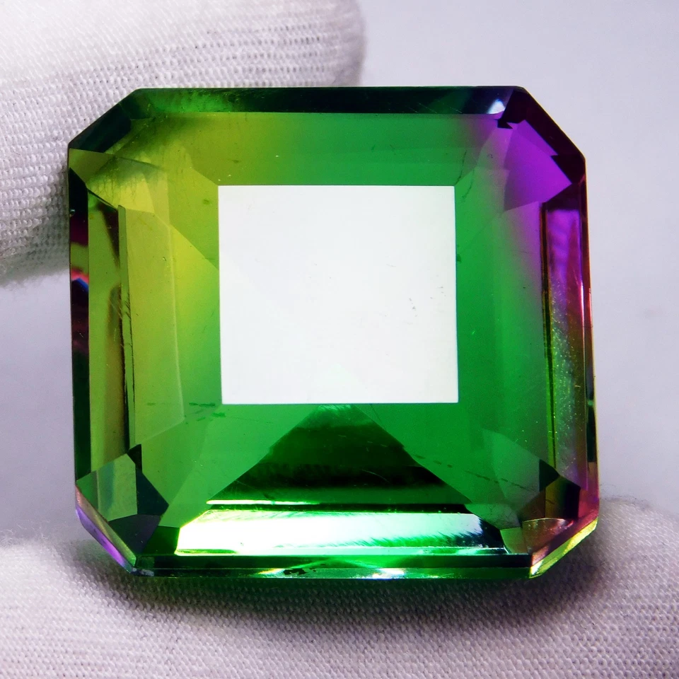 "Certified 79.60 Ct Natural Multi-Color Indicolite Tourmaline Radiant Cut Gems — 第 1/4 张图片