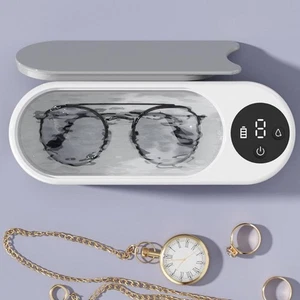 USB Rechargeable High-Frequency Cleaner Mini Washer Machine Eyewear Cleaning - Picture 1 of 12