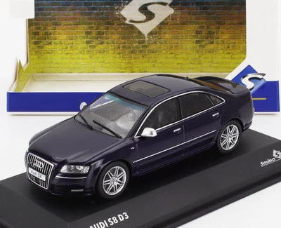 MODELLINO AUTO STATICO SOLIDO AUDI A8 S8 D3 2010 BLU MODELLISMO SCALA 1:43 - Immagine 1 di 4