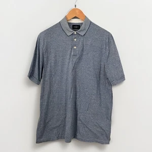 Men’s Used Hackett Navy Cotton/linen Polo Classic Fit XL - Picture 1 of 3