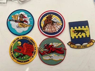 5 WWII USAAF embroidered PATCH GROUP 332 FG TUSKEGEE RED TAILS FLIGHT JACKET - Image 1 of 4