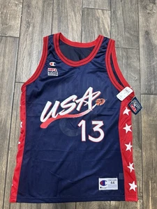 VTG NWT Shaquille O’Neal 1996 Team USA #13 Champion Basketball Jersey Size 44 - Picture 1 of 5
